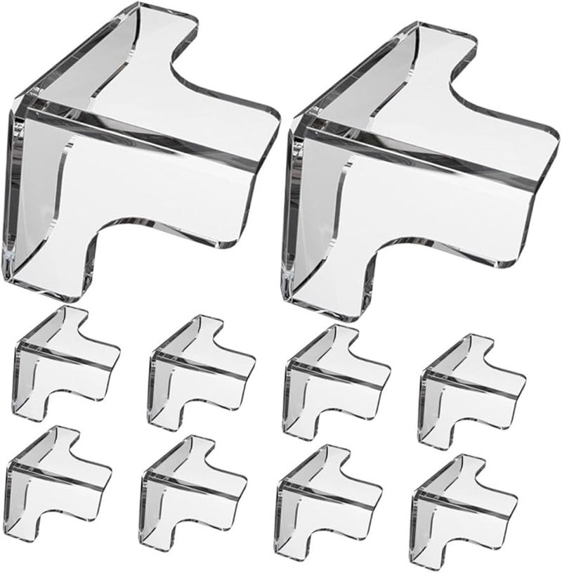 Clear PVC Furniture Corner Protectors 10pcs Soft Edge Safety for Kids Tables Desks Cabinets - Image 1